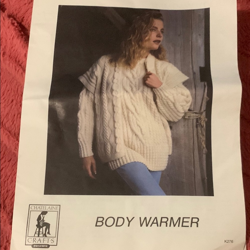 Vintage Women's Cream Sweater pattern